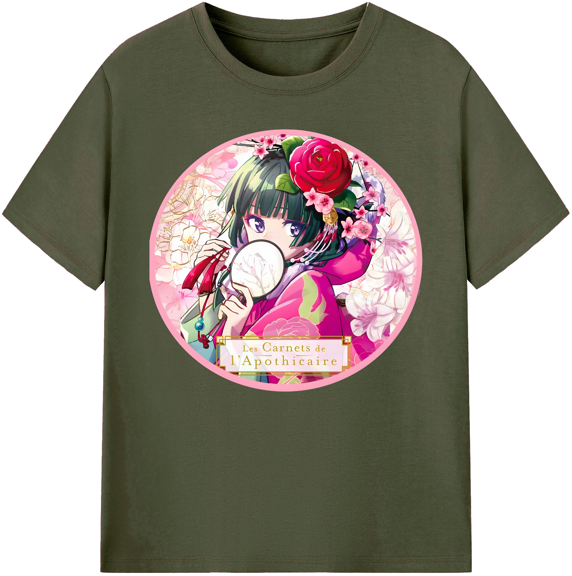 （画像用） 薬屋のひとりごと The Apothecary Diaries 綿100％ メンズ半袖Tシャツ｜肌触りやわらか＆通気性